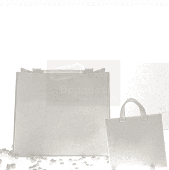 Christening white bag / Άσπρη τσόχινη τσάντα βάπτισης