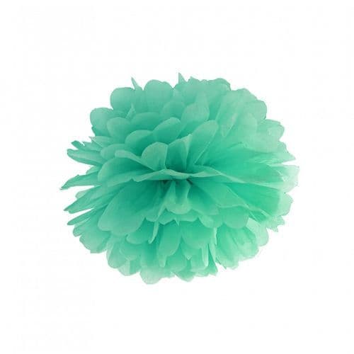 Dark Mint Paper Pom Pom 25cm - Σκουρο Μιντ Χαρτινο Πομ Πομ 25εκ.