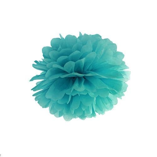 Dark Teal Paper Pom Pom 25cm - Σκουρο Γαλαζοπρασινο Χαρτινο Πομ Πομ 25εκ.