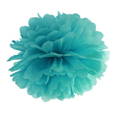 Dark Teal Paper Pom Pom 35cm - Σκουρο Γαλαζοπρασινο Χαρτινο Πομ Πομ 35εκ.