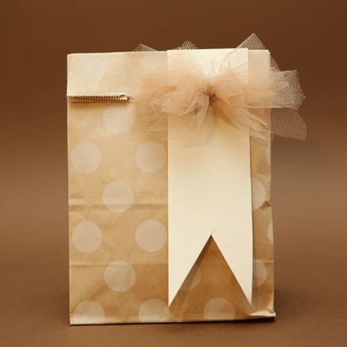 Dotted paper bag favour / Μπομπονιέρα χάρτινο πουά σακουλάκι