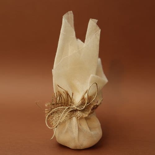Gauze with burlap favour / Μπομπονιέρα γάζα με φιόγκο λινάτσας