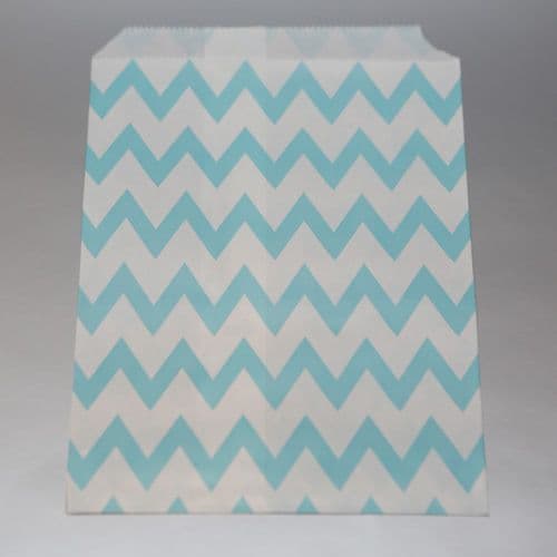 Light blue Chevron Party bitty bags Set of 25/ Γαλαζια ζικζακ χαρτινα σακουλακια Σετ των 25
