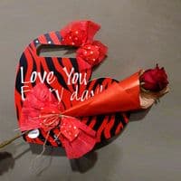 Statement Heart Packaging με Κόκκινο Τριαντάφυλλο | Luxury Δώρο Αγίου Βαλεντίνου
