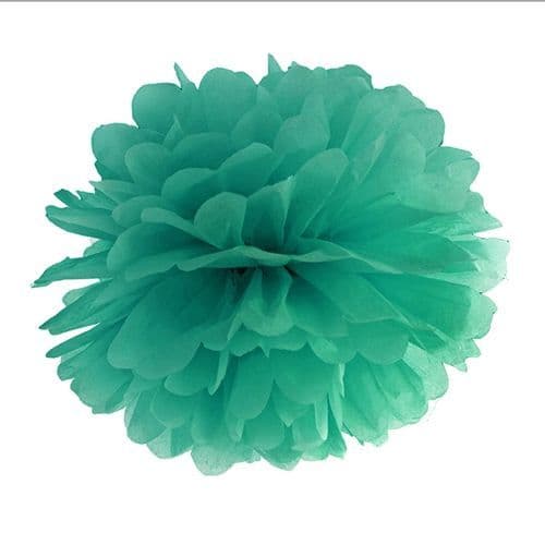 Turquoise Paper Pom Pom 35cm - Τυρκουαζ Χαρτινο Πομ Πομ 35εκ.