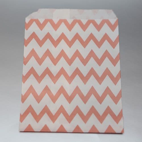 Vintage pink Chevron Party bitty bags Set of 25/ Vintage ροζ ζικζακ χαρτινα σακουλακια Σετ των 25