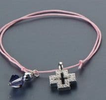Witness pins bracelets with a crystal 50pcs / Μαρτυρικά βραχιολάκια με κρυσταλλάκι 50τμχ