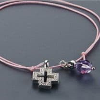 Witness pins bracelets with a crystal 50pcs / Μαρτυρικά βραχιολάκια με κρυσταλλάκι 50 τμχ