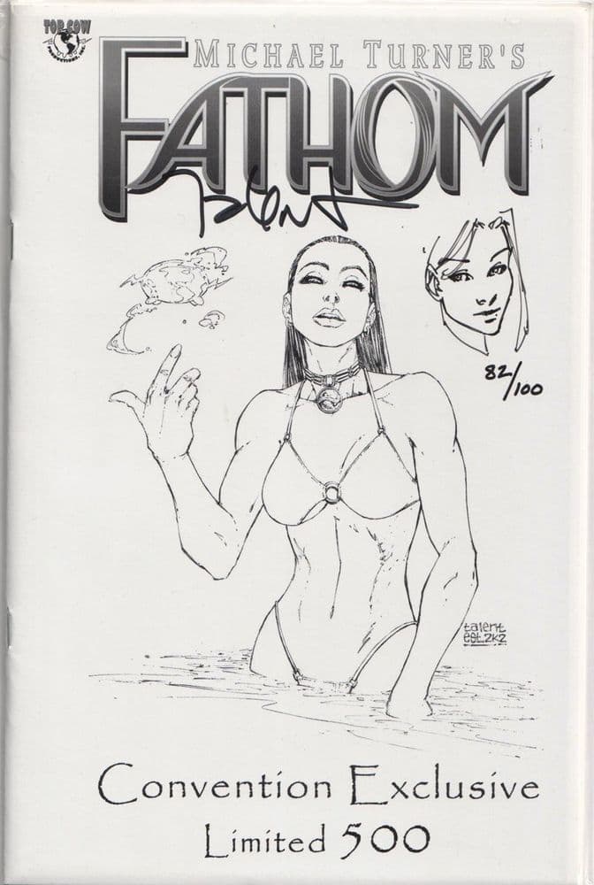 Fathom Preview Sketch Variant Signed Remarked Talent Caldwell Sketch 