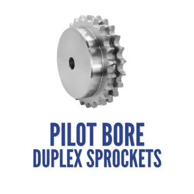 SPROCKETS - BRITISH STD DUPLEX PILOT BORE