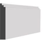 STEPPED DOUBLE MINI MDF SKIRTING BOARD