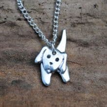 3D Puppy dog pendant necklace P86