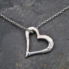 Abstract heart pendant P116