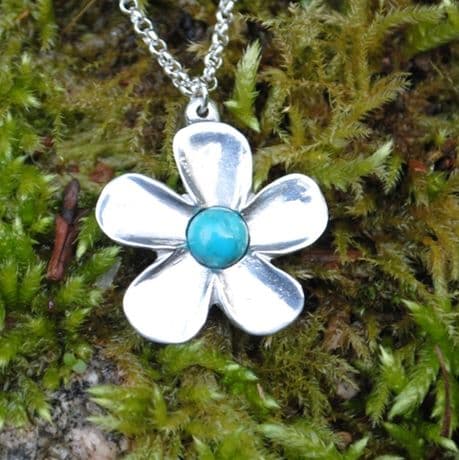 Buttercup flower pendant necklace P64
