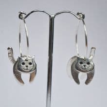 Cat hoop earrings E26