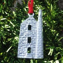 Cornish tin mine engine house Xmas decoration