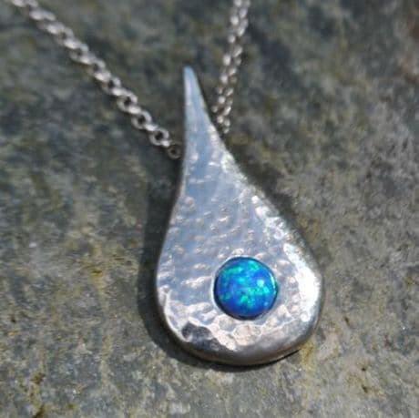 Opalite teardrop pendant P105