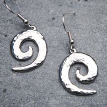 Wave spiral earrings E52