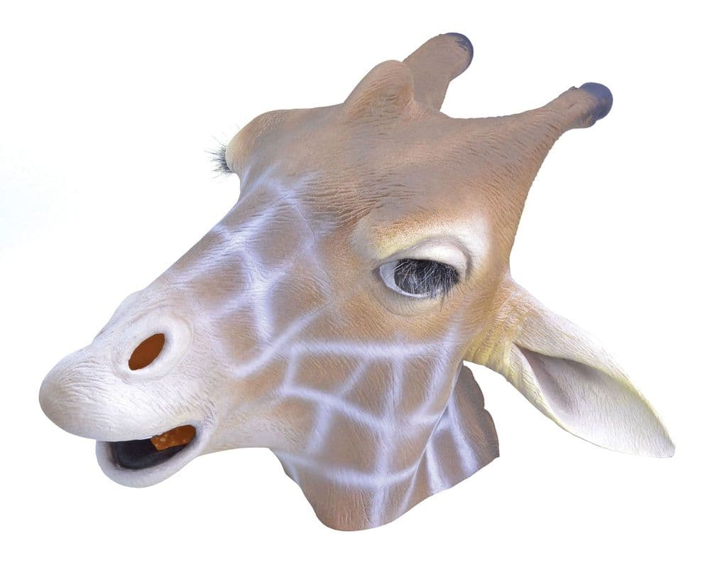 GIRAFFE OVERHEAD RUBBER ANIMAL MASK