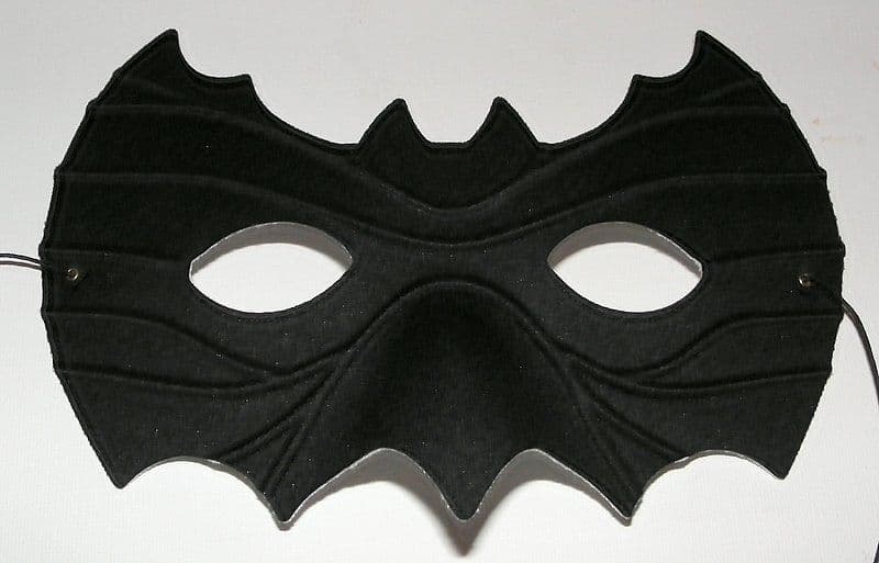 Shaped Black Bat Mask