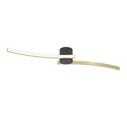 Eglo AIETA ceiling light steel, plastic black, brushed brass 901215 UK By Massive Lighting