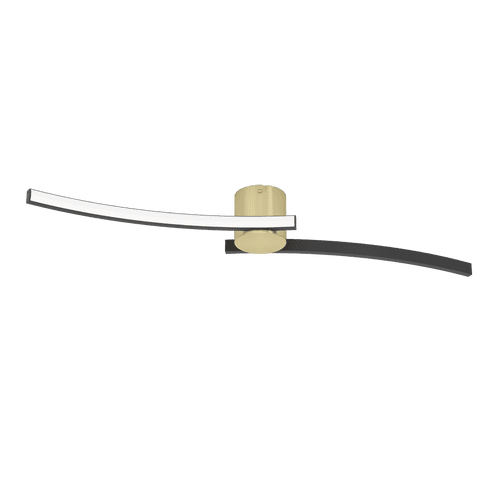 Eglo AIETA ceiling light steel, plastic brushed brass, black 901216 UK By Massive Lighting