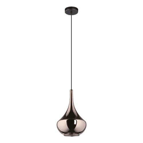 Eglo ALMOSTER pendant light steel black / glass vaporized copper-coloured 390438 UK By Massive