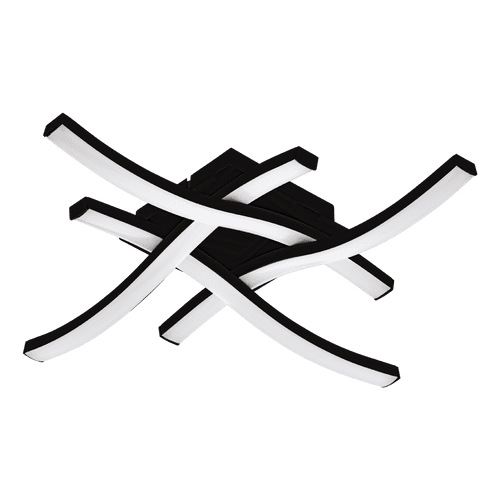 Eglo CABEZAS-E wall/ceiling light steel, plastic black / plastic white 74042 UK By Massive Lighting