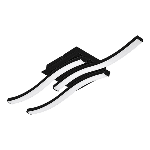 Eglo CABEZAS-E wall/ceiling light steel, plastic black / plastic white 74043 UK By Massive Lighting