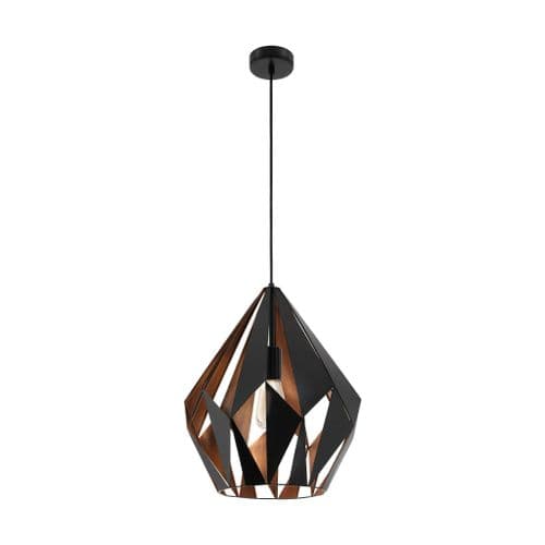 Eglo Carlton 1 Pendant Light 49878 UK By Massive Lighting