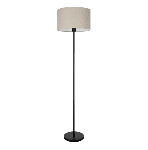 Eglo FENIGLIA floor light steel black / fabric, linen natural 900862 UK By Massive Lighting