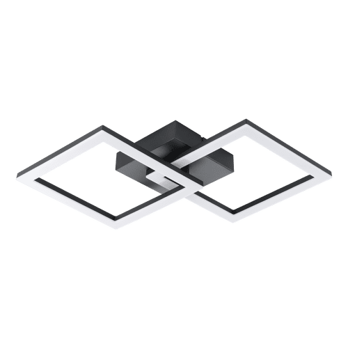 Eglo PALMAVES-E ceiling light steel black / plastic white 74058 UK By Massive Lighting