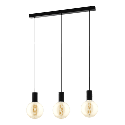 Eglo POZUETA pendant light steel black 98662 UK By Massive Lighting