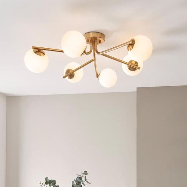 Endon Aaron 6lt Semi flush 118651 By Massive Lighting