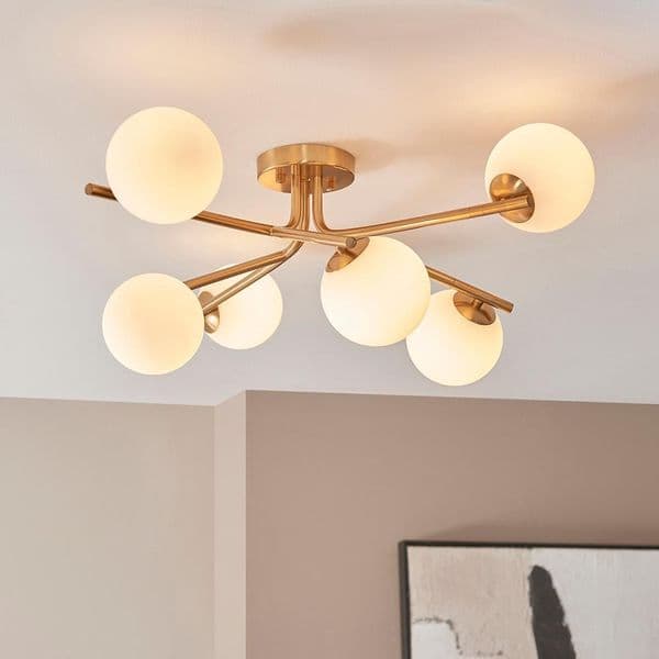 Endon Aaron 6lt Semi flush 118651 By Massive Lighting