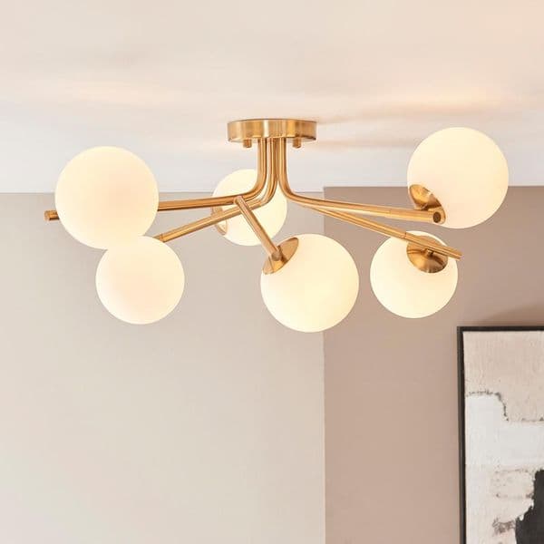 Endon Aaron 6lt Semi flush 118651 By Massive Lighting