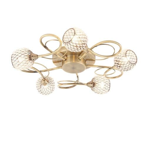 Endon Aherne 5lt Semi Flush 73757 By Massive Lighting
