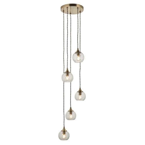 Endon Allegra 5lt Cascade Pendant 119435 By Massive Lighting