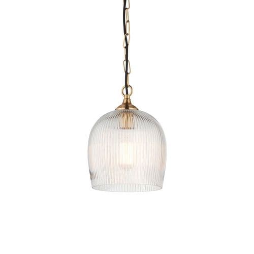 Endon Ashcroft Ribbed Pendant 120625 By Massive Lighting