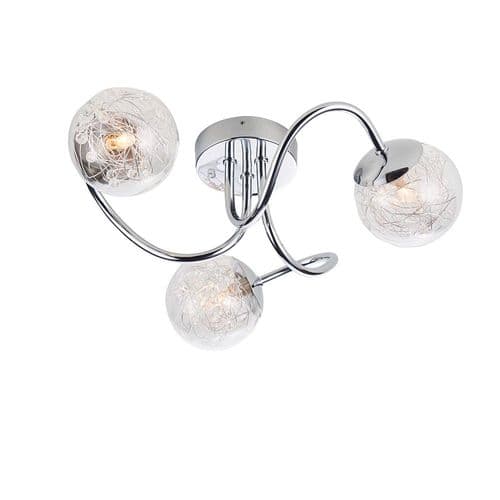 Endon Auria 3lt Semi Flush 76880 By Massive Lighting