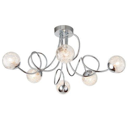 Endon Auria 6lt Semi Flush 76349 By Massive Lighting