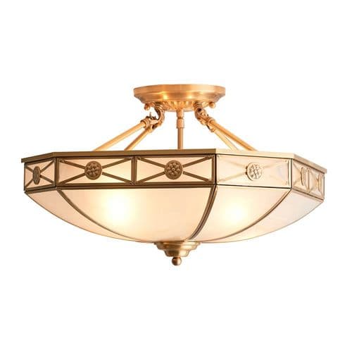 Endon Bannerman 4lt Semi Flush SN04P50 By Massive Lighting
