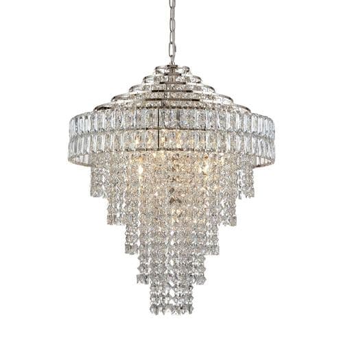 Endon Beatrice 7lt Tiered Pendant - Chrome 104295 By Massive Lighting