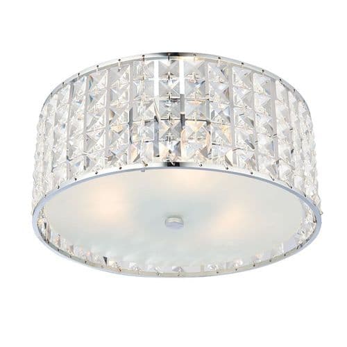 Endon Belfont 3lt Flush IP44 18w 61252 By Massive Lighting