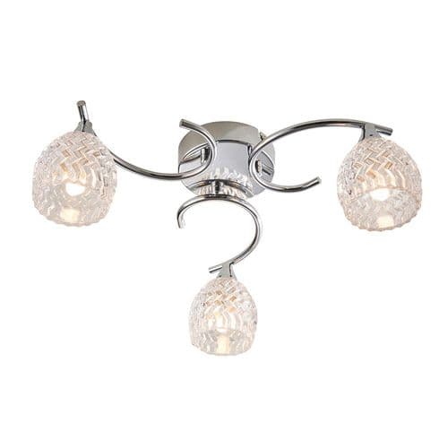 Endon Boyer 3lt Semi Flush BOYER-3CH By Massive Lighting