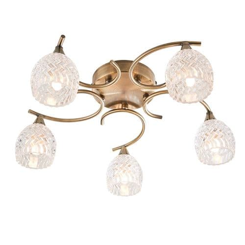 Endon Boyer 5lt Semi Flush BOYER-5AB By Massive Lighting