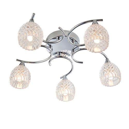 Endon Boyer 5lt Semi Flush BOYER-5CH By Massive Lighting