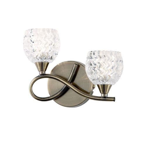 Endon Boyer Left 2lt Wall 33w BOYER-2WBAB-L By Massive Lighting