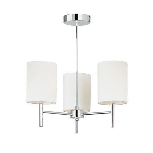 Endon Brio 3lt Semi Flush BRIO-3CH By Massive Lighting