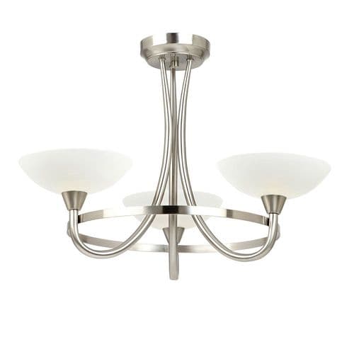 Endon Cagney 3lt Semi Flush CAGNEY-3SC By Massive Lighting
